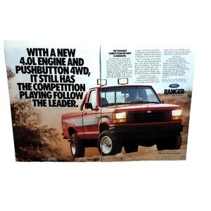 1989 Ford Ranger STX 4x4 Ad  Built Ford Tough Vintage Truck Print Advertisement